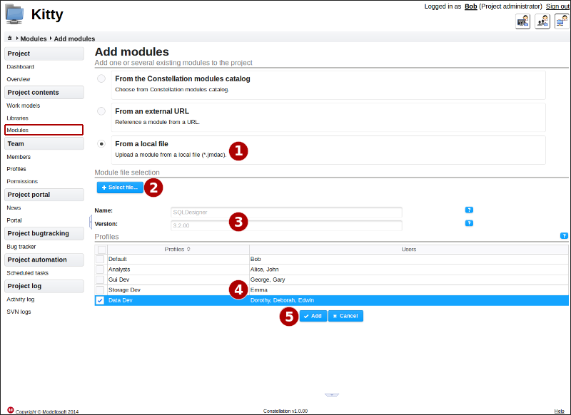 Adding a module from a file
